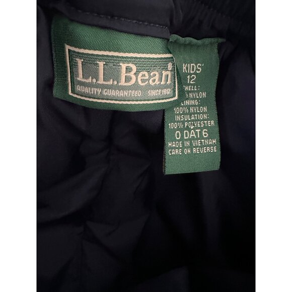 L.L.Bean Kids 12 Navy Blue Thick Insulated Snow Pants - Picture 3 of 9